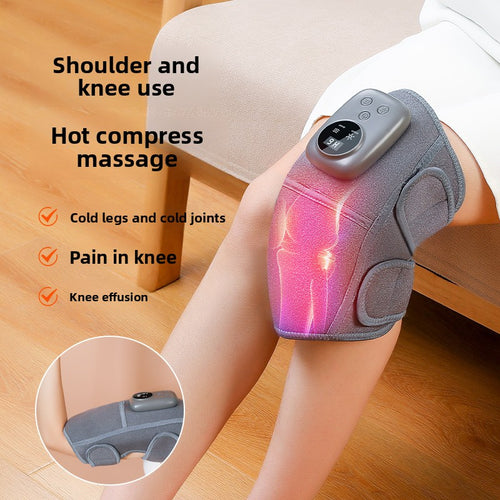 leg joint heat therapy, pain relief and massage device