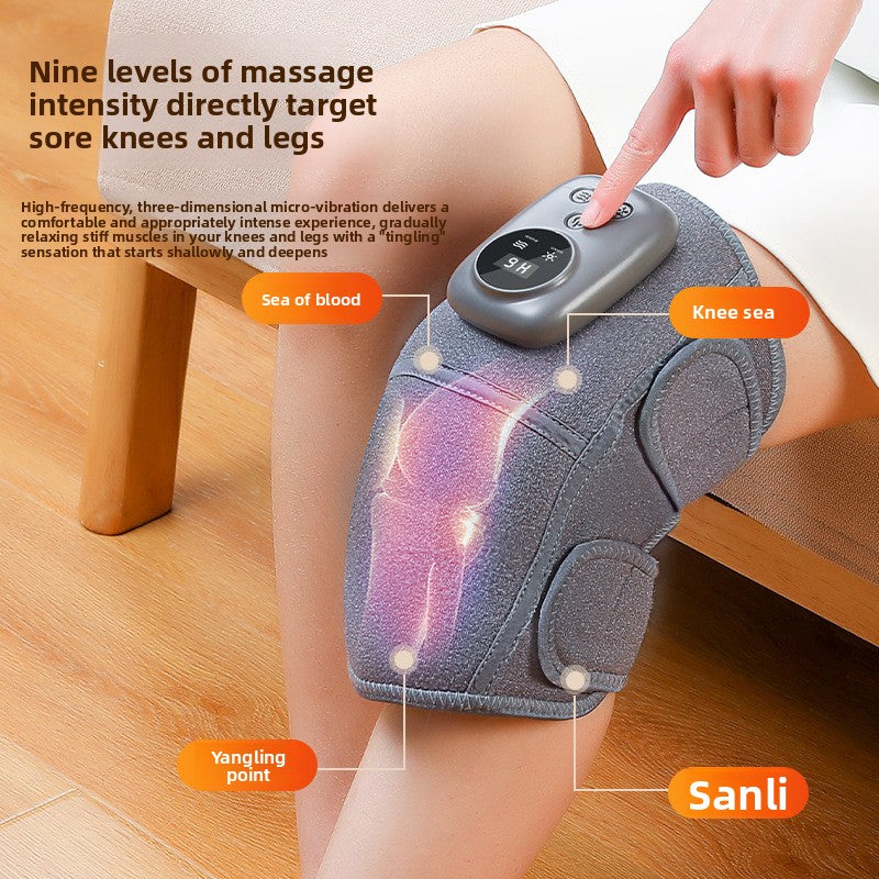 leg joint heat therapy, pain relief and massage device